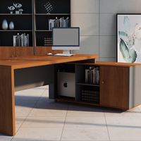 Ensemble table et chaises robustes et sûrs, plateau de table de 25 mm d'épaisseur, avec armoire, bureau simple