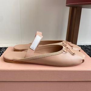 Zapatos Planos de Ballet de Cuero Genuino para Mujer, Diseño de Alta Calidad con Lazos de Seda y Satén, Pantuflas Casuales para Caminar, Aptas para Todas las Temporadas - Product Image 6