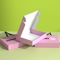 Boîte d'expédition personnalisée avec logo, boîte de luxe pour vêtements, chaussettes, robes, emballages en papier avec poignée
