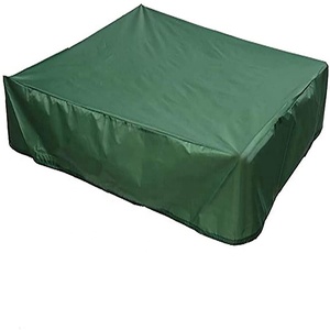 Tissu Bollison Oxford enduit de style uni/couverture de piscine de patio extérieur/couverture de <span class=keywords><strong>bac</strong></span> à <span class=keywords><strong>sable</strong></span> pour enfants avec cordon de serrage - Product Image 1