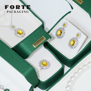 Caja de Embalaje de Joyería Personalizada de Piel Sintética PU de Lujo con Forma Irregular para Anillos y Collares, Venta al por Mayor Fanxi - Product Image 3