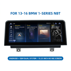 Écran de navigation GPS sans fil 10,25 pouces HD double système Android pour autoradio multimédia BMW Série 1 NBT 2013-2016 - Product Image 1