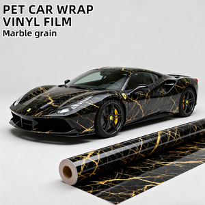 Película de revestimiento para coche con textura de mármol de PVC, vinilo con acabado brillante o mate para cambio de Color y decoración automática - Product Image 1