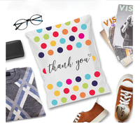 Sacs d'expédition épais et résistants, autocollants, colorés à pois, pour vêtements