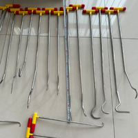 Kit de 29 crochets PDR spéciaux pour débosselage sans peinture, barres de levier internes pour réparation de bosses de portières, capots et seuils causées par la grêle
