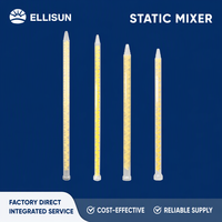 Nosel Mixer Plastik Tabung Pencampur Statis Sekali Pakai Seri S untuk Dispensing Kartrid Lem Epoxy AB Dua Komponen