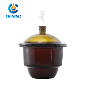 Cordial Borosilicate 33 chân không desiccator với sứ tấm thủy tinh chịu nhiệt Jar cho phòng thí nghiệm sấy khô và lưu trữ - Product Image 4