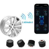 TPMS pour voiture 116 Psi, synchronisation automatique, application Android/iOS, moniteur de pression des pneus, 4 capteurs Bluetooth, installation sans outil, CE FCC, pour SUV et fourgonnette