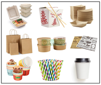 Seau alimentaire en papier écologique à paroi simple avec logo personnalisé, 64oz 85oz, pour poulet frit KFC et frites, avec couvercle