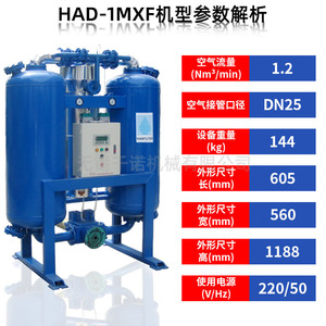 เครื่องอบแห้งแบบดูดซับความร้อน Hanyue HAD-1MXF ขนาดเล็ก 380 โวลต์ ระบายความร้อนด้วยอากาศ แบบตั้งพื้น - Product Image 5