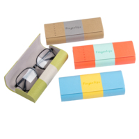 Étui à lunettes optiques en cuir coloré fait à la main, best-seller, logo personnalisé, emballage de lunettes, boîte magnétique