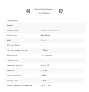 Routeur sans fil Gigabit double bande Mikrotik <span class=keywords><strong>HAP</strong></span> <span class=keywords><strong>Ac2</strong></span> RBD52G-5HacD2HnD-TC AC1200 avec 5 ports - Product Image 4