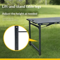 Table de camping pliable portable, table de pique-nique d'extérieur pour les voyages, le camping en camping-car, les événements familiaux, les escapades de fin de semaine, les repas en plein air
