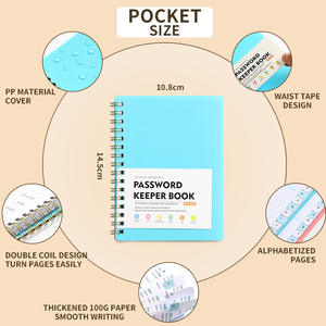 Libreta de Contraseñas A5 con Espiral y Cubierta de PP, Cuaderno de Registro de Contraseñas con Pestañas Alfabéticas para Oficina, Regalo, Registro Seguro de Ingresos - Product Image 4