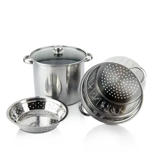 Home kitchen appliance cookware stack steam stock pots large pasta cooking pot set