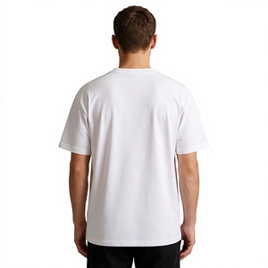เสื้อยืดสตรีทแวร์ผู้ชายแบบสั่งทำพิเศษ 260GSM ผ้าโพลีเอสเตอร์ผสมคอตตอน เป็นมิตรกับสิ่งแวดล้อม แบบเปล่าสำหรับพิมพ์ลาย แขนสั้น ทรงปกติ ขายส่ง - Product Image 4