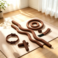 Ensemble d'équipement de Pilates tout-en-un avec logo personnalisé, kit de Pilates avec anneau de Pilates, poids de cheville, haltères, bandes de résistance, tapis de yoga