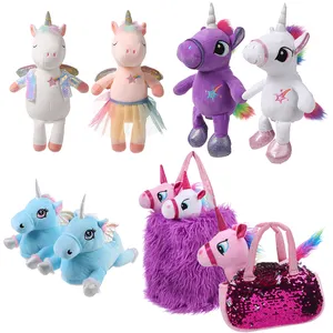 Pink Unicorn Teddy Bear Plush Soft Toy Cute Kids Gift Custom Unicorn Stuffed Animal Plush Toy Doll