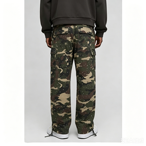 Pantalones de trabajo de camuflaje de largo completo para hombre, estilo urbano, antipilling, de peso pesado, para verano y otoño, con proceso de costura de diamante, venta al por mayor - Product Image 3
