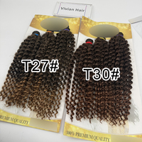 Lot de Extensions de Cheveux Synthétiques Bouclés, Résistantes à la Chaleur, Similaires aux Cheveux Naturels, Sans Dentelle Frontale, Vente en Gros