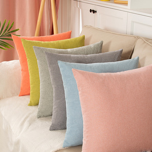 Skmacaron Solid Color Cotton Linen Pillowcase Rectangle 45x60cm Nordic Style Home Decor <b>Cushion</b> <b>Cover</b> - Product Image 5