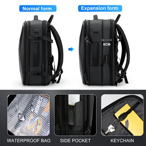 حقائب صيف FENRUIEN 2022 حقيبة أمتعة مقاومة للماء 17 بوصة حقيبة ظهر ضيقة للكمبيوتر المحمول حقيبة من القماش الخشن كبيرة مع USB