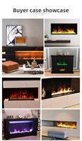 Chimenea Eléctrica Moderna con Soporte para TV y Lámpara LED con Llama, Dimensiones Personalizables