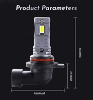 Système d'éclairage automobile 40W 6000K Phares LED 9005 9006 9012 H7 H11 H4 Ampoule LED pour voiture Faisceau haut et bas HIR2 Lumière LED pour voiture