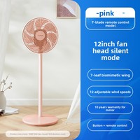 Ventilateur sur pied intelligent super silencieux 2-en-1, ventilateur de table et sur pied avec commande vocale, capteur de vent de refroidissement intelligent, ventilateur blanc