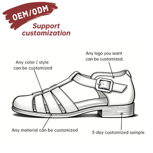 Zapatos de Hombre de Cuero Vacuno Estilo Británico con Hebilla Hueca Personalizada OEM, Zapatos Casuales de Punta Puntiaguda Tejidos Romanos para Primavera, Verano y Otoño - Product Image 5
