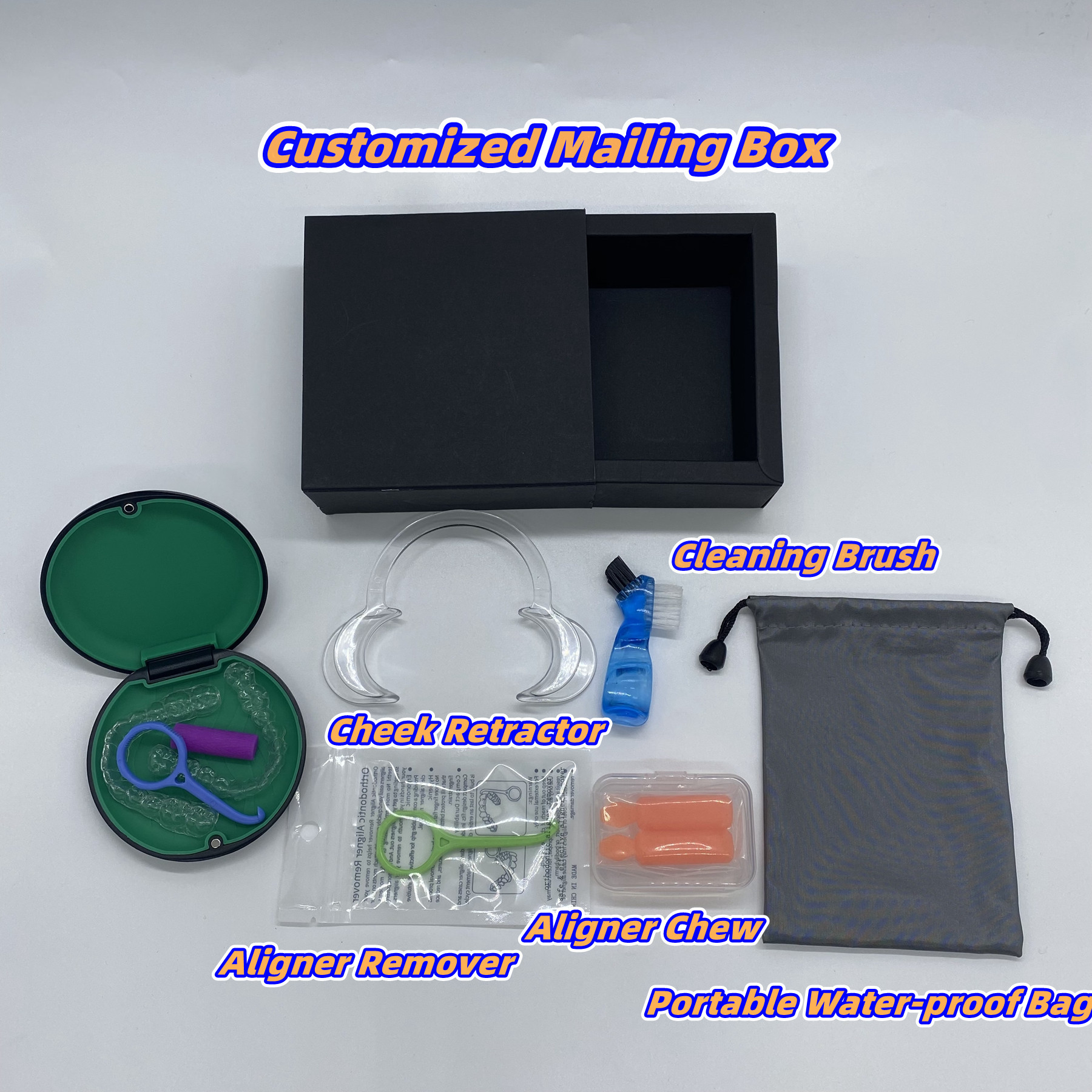 Custom Logo Orthodontic Braces Case Invisible Storage Box Dental Retainer Box