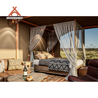 Tentes de glamping de luxe Kawagebo Kamp (KK) 43' x 30' pour 2 personnes, imperméables en PVDF, avec salle de bain