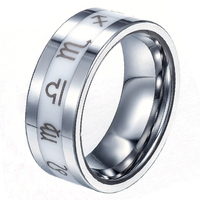 Bague de mode au design unique, 8 mm, en céramique noire et carbure de tungstène combinés, pour homme