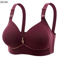 Soutien-Gorge Push-Up Respirant Femme Grande Taille OEM, Fines Dentelles d'Été Décorées, Lingerie Tissu Lisse et Bonnets Ajustables