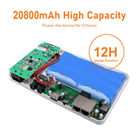 WGP Portable Mini UPS 20800mAh Kapasitas Besar USB 5V DC 9V 12V POE 24V 48V Mendukung QC 3.0 POE Mini UPS untuk Router WiFi