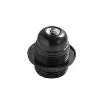 Accesorio de iluminación eléctrica, dispositivo de bloqueo de tornillo de rosca completa M10 E27, soporte de lámpara de baquelita con anillo