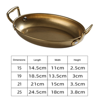 Assiettes ovales créatives rétro en acier inoxydable pour desserts, fruits de mer, poulet et pâtes – Idéales pour la restauration et les restaurants