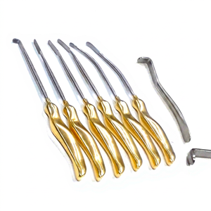ชุดเครื่องมือผ่าตัดแบบยกของ OldMed Instruments คุณภาพเยอรมัน เกรดทางการแพทย์ ทำจากเหล็กกล้าไร้สนิม 6 ชิ้น ใช้ซ้ำได้ ฆ่าเชื้อได้ด้วยหม้อนึ่งความดัน ด้ามจับสีทอง - Product Image 1