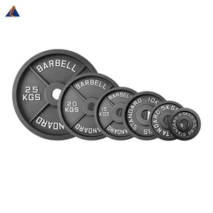 Vente en gros usine : Disques de musculation en forme de croix en fonte/acier au carbone, antidérapants, haute qualité, durables, 2,5-45 lb, pour la musculation en salle de sport - Product Image 1