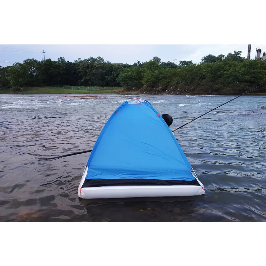 Promotion Teak Drop Stitch Sunbathing Yoga Water Pontoon Platform Inflatable Yacht Island Floating Dock
