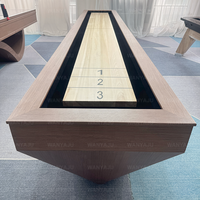 Table de shuffleboard en bois massif Wanyaju Orignal Factory 9FT/12FT/14FT/16FT/18FT, personnalisable, design inspiré des tables de billard
