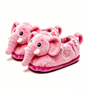 Pantuflas de elefante de peluche, Pantuflas de animales para mujer, Pantuflas de elefante 3D, Pantuflas de elefante suaves, Pantuflas de animales novedosas - Product Image 6