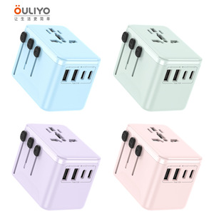 OULiYO Universal Travel <b>Adapter</b> 2A2C Ports 3.5A Fast Charging All In One Plug For Global Use - Product Image 1
