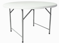 Tables rondes pliantes en plastique modernes et bon marché pour banquets, usage extérieur, hôpitaux, hôtels et pique-niques