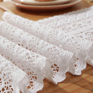 JU-903 ngà voi Bảng Ren RUNNERS với tua cho tiệc cưới trang trí lãng mạn - Product Image 6