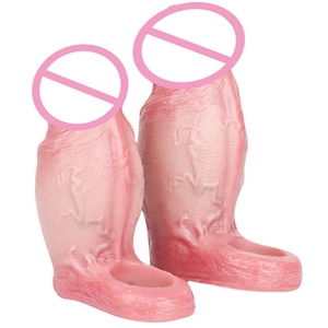 FAAK Wholesale Realistic Penis Sleeve with Anti-drop <b>Ring</b> Penis Cover Cock <b>Ring</b> Sleeve Open Ended Condom Sex Toys for <b>Couples</b> - Product Image 5