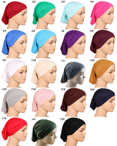Hijab intérieur en coton uni pour femmes musulmanes, sous-foulard, bonnet islamique, <span class=keywords><strong>sport</strong></span>, vente chaude - Product Image 2