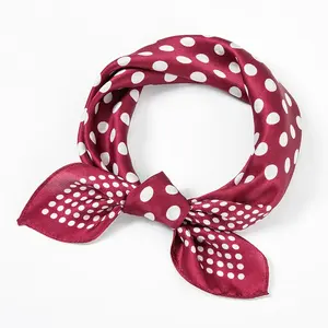 Fashion high quality 100% silk dot printed 3 colors fancy scarf suitable for all seasons