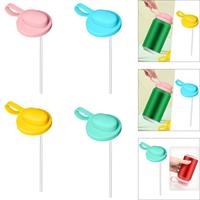 Couvre-boîte de conserve en silicone réutilisable, étanche et anti-déversement, avec paille intégrée