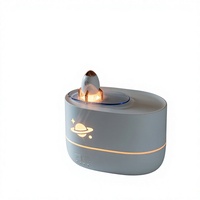 Diffuseur d'aromathérapie à flamme colorée avec minuterie 2-8 heures, ultra-silencieux 36 dB, veilleuse compacte pour la maison, les chambres et le bureau